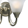 Boston 2 Light Wall Light Antique Brass close view picture of the fitting plate