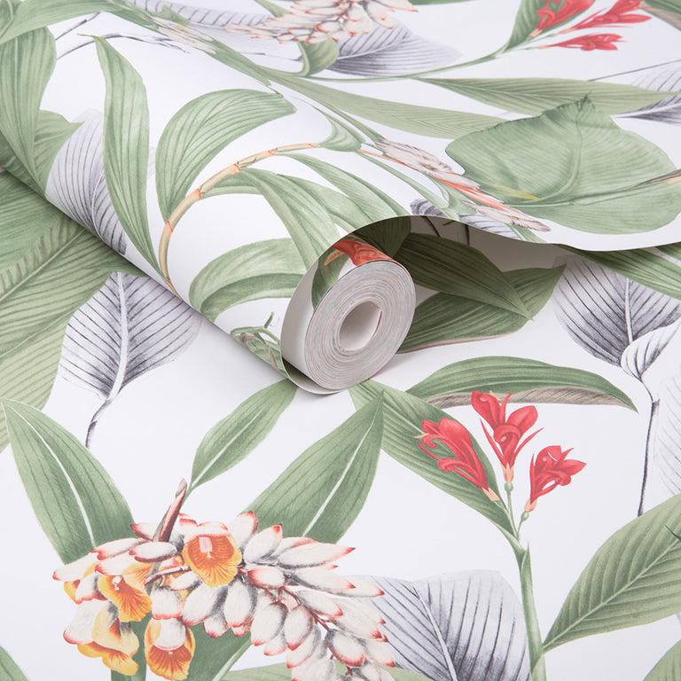 Graham & Brown Botanical Powder Wallpaper – Elegant Floral Wallpaper