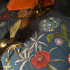 Belgravia Botanist Wood Panel Wallpaper Blue life style close view photo