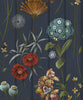 Belgravia Botanist Wood Panel Wallpaper Blue close view photo