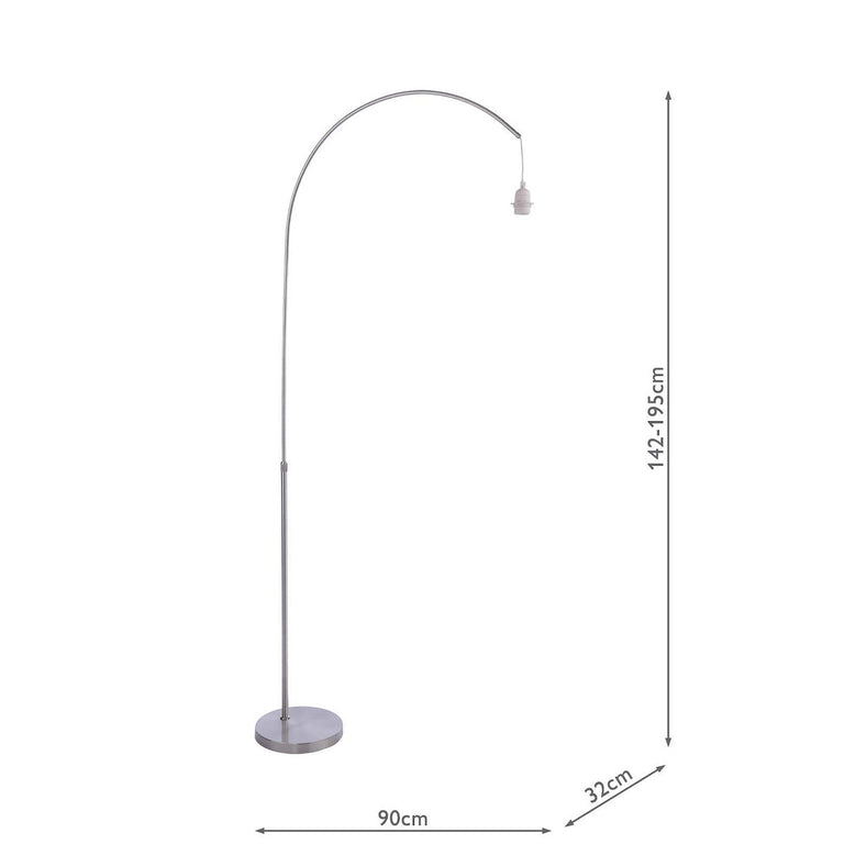 Bow Floor Lamp Satin Nickel Base Only - Floor Lamp Lighting Collection
