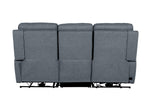 Bowie 3 Seater Recliner Sofa Azul picture from the back
