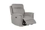 Bowie Electric Recliner Armchair Grey picture with reclined seat