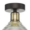 Boyd 1 Light Flush Antique Brass close view picture of the fitting plate