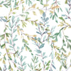 Laura Ashley Brayton Leaves Wallpaper Fresh Green close view picture of the wallpaper design