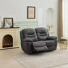 Bremen 2 Seater Sofa Electric Recliner Gunmetal life style picture with reclined seat