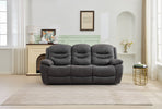 Bremen 3 Seater Sofa Electric Recliner Gunmetal front view picture