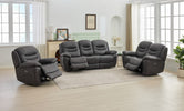 Bremen 3 Seater Sofa Electric Recliner Gunmetal life style picture with 2 seater sofa and recliner armchair