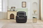 Bremen Electric Recliner Armchair Gunmetal life style front view picture