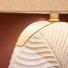 Brooke Ceramic Table Lamp 69 cm close view life style picture of the ridged base with bronze details