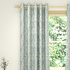 Burgley Blue Eyelet Curtains close view life style picture