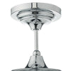 Caden 1 Light Semi Flush close view picture of the polished chrome fitting plate