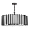 Cagliari 8 Light Pendant Matt Black picture on the white background