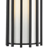 Cagliari Wall Light Matt Black With Ivory Shade close view picture of the light design