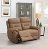 Canterbury 2 Seater Sofa Recliner Sand life style photo with reclined seat