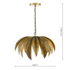 Quirky ceiling pendant light Cara Pendant Antique Gold