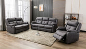 Casey 3 Seater Sofa Recliner Anchor life style photo with armchair and 2 seater sofa