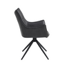 Upholstered dining chairs – Casia Dining Armchair Charcoal set of 2.
