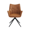 Elegant kitchen armchairs with faux leather upholstery.
