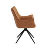 Contemporary leather dining chairs for any dining space.
