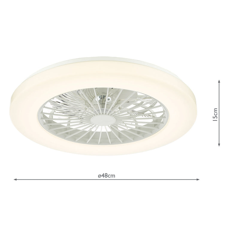 Fan Flush White LED | Lighting – Flush Ceiling Fitting