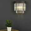Celeus 2 Light Wall Light Anthracite & Crystal life style picture