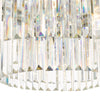 Celeus 6 Light Flush Matt Anthracite & Crystal close view picture of the crystal shade