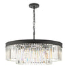 Celeus 8 Light Chandelier Anthracite & Crystal with adjustable height