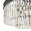 Celeus 8 Light Chandelier Anthracite & Crystal close view picture of the crystal shade