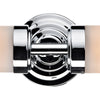 Century Bathroom 2 Light Wall Light Polished Chrome Opal Glass IP44 close view picture of the fitting plate