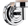 Century Bathroom Wall Light Polished Chrome Opal Glass IP44 close view picture of the fitting plate