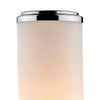 Century Bathroom Wall Light Polished Chrome Opal Glass IP44 close view picture of the opal gass shade