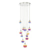 Cesario 12 Light Cluster Pendant Polished Chrome Iridised Glass LED
 picture on the white background