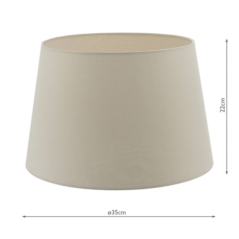 Cezanne Faux Silk Tapered Drum Shade 35cm Taupe - Premium Lamp Shade