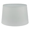 Cezanne White Faux Silk Tapered Drum Shade 35cm picture with switched off light