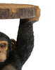 Wooden round side table Chimpanzee Holding "Trunk Slice" Side Table