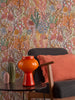 Chrissy Table Lamp Orange Art Glass perfect for living rooms and bedrooms