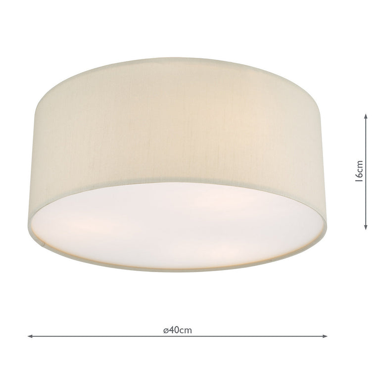 Cierro 3 Light Flush 40 cm Taupe - Ceiling Lighting Collection