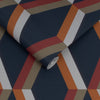 "Beautiful geometric wallpaper, Cirque Nuit, perfect for striking interior walls."

