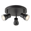 Clint 3 Light Bathroom Plate Spotlight Matt Black IP44 picture on the white background
 