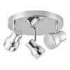 Clint 3 Light Bathroom Plate Spotlight Polished Chrome IP44 picture on the white background