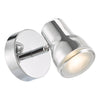 Clint Bathroom Wall Spotlight Polished Chrome IP44 picture with turned on light
