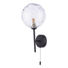 Cohen Wall Light Black With Clear Dimpled Glass picture on the white background