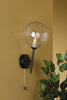 Cohen Wall Light Black With Clear Dimpled Glass perfect for modern interiors