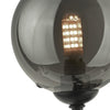 Cohen Wall Light Black With Smoked Glass close view picture of the glass shade