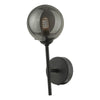 Cohen Wall Light Black With Smoked Glass close view picture of the lamp design