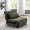 Corso Sofa Bed Winter Moss life style close view photo from the left side
