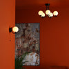 Cradle 5 Light Semi-Flush Black/Opal Glass life style picture