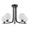 Cradle 5 Light Semi-Flush Black/Opal Glass picture on the white background