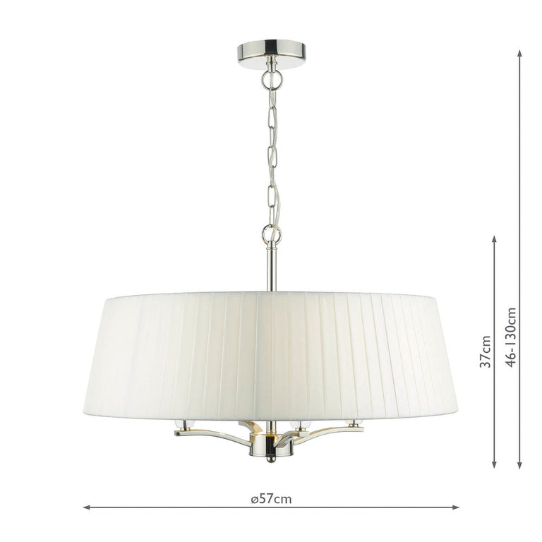 Cristin 4 Light Pendant Polished Nickel - Pendant Ceiling Light